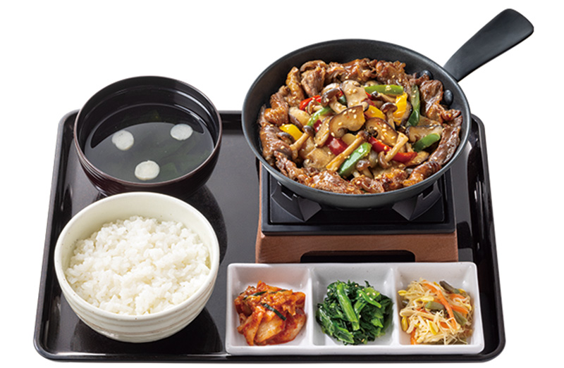 ピリ辛プルコギ牛かるび定食